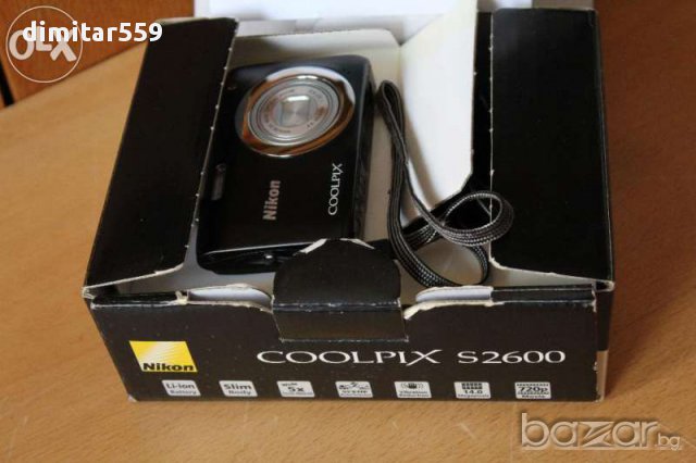 HD Nikon Colpix S2600 14MP фотоапарат като нов, снимка 7 - Фотоапарати - 11088224