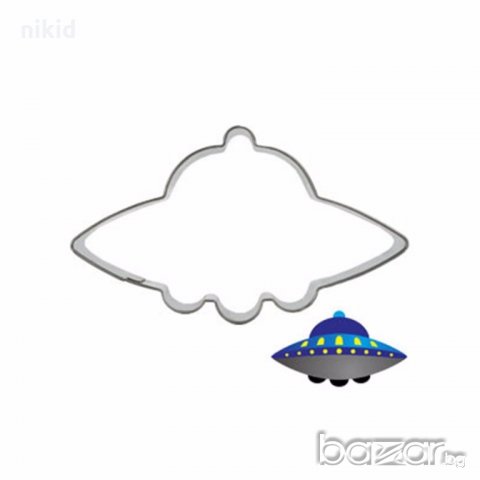 НЛО летяща чиния метална форма резец украса бисквитки фондан, снимка 1 - Форми - 20109463