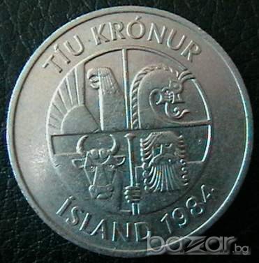 10 крони 1984, Исландия, снимка 2 - Нумизматика и бонистика - 7506444