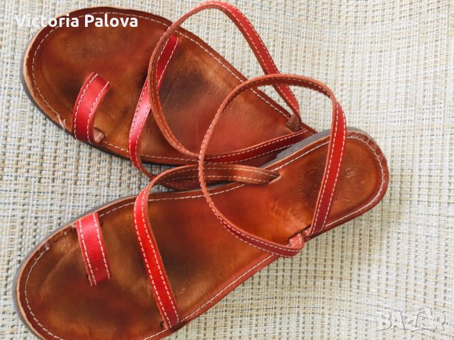 Изящни сандали,естествена кожа