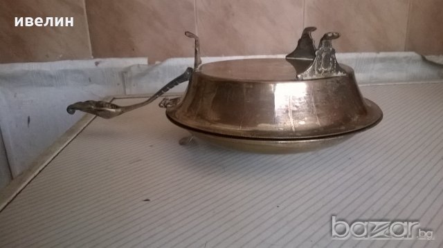 посребрен викториански съд-тиган с капак 2, снимка 4 - Антикварни и старинни предмети - 18761625