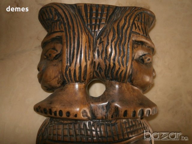 Масивна африканска маска от Гана, снимка 4 - Колекции - 20670965