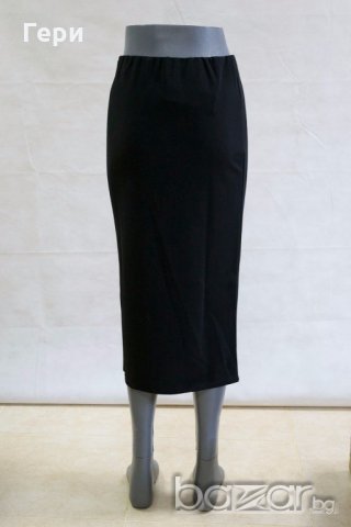 Черна вталена пола с висока талия марка by Hellene - M, снимка 2 - Поли - 18222417