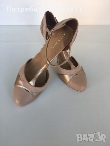 Естествена кожа бежови обувки mint&berry номер 39, снимка 10 - Дамски обувки на ток - 24785660