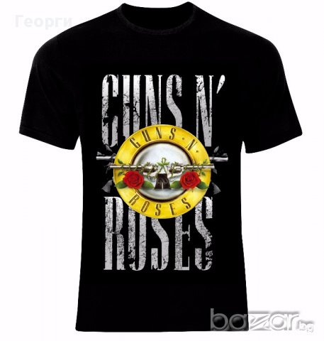 Guns N Roses Logo Rock Тениска Мъжка/Дамска S до 2XL, снимка 1 - Тениски - 14035782