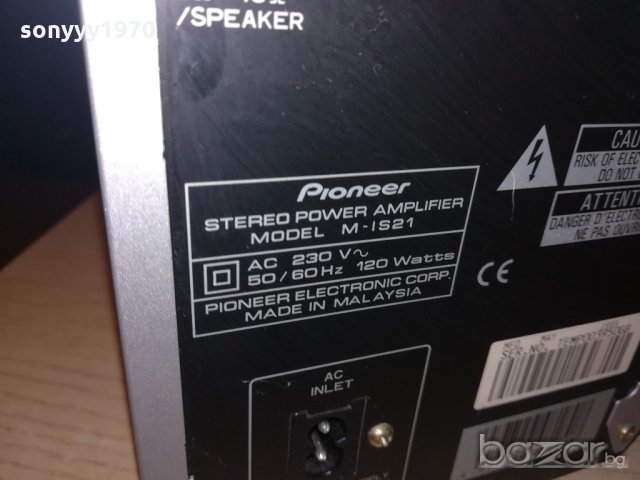 *pioneer m-is21-power amplifier-внос англия, снимка 18 - Ресийвъри, усилватели, смесителни пултове - 20410018