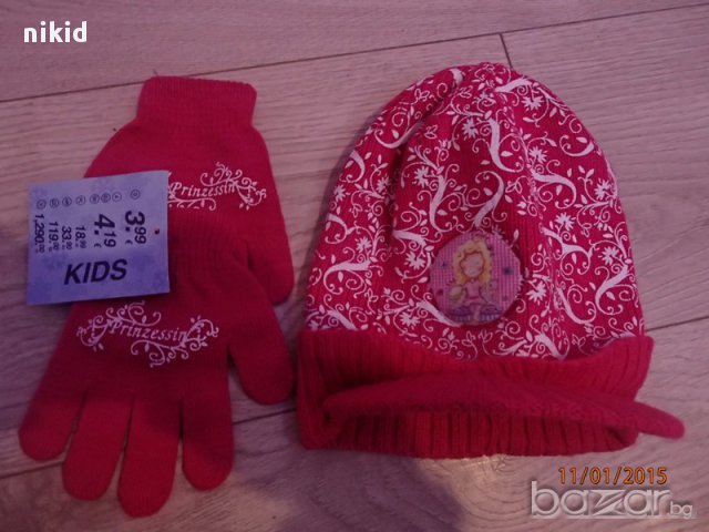 нови шапка и ръкавици ръкавички