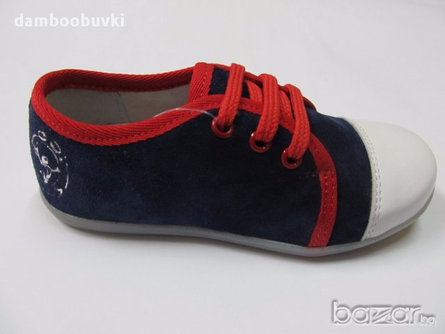 №25 до №30 Елегантни спортни обувки естествена кожа синьо/червено, снимка 2 - Детски маратонки - 17611212