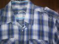 Мъжка риза с къс ръкав синьо и черно на каре, снимка 2