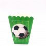 Футбол Спорт Гол зелен фон Парти кутия за дребни лакомства пуканки и др