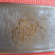 стара посребрена бронзава Британска табакере, снимка 1 - Антикварни и старинни предмети - 13540509