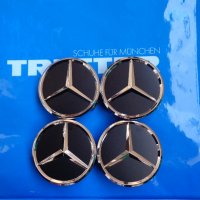 4 бр. Капачки за джанти Мерцедес MERCEDES-BENZ  Черни, снимка 1 - Аксесоари и консумативи - 19001411