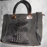 Черна кожена чанта  genuine leather  Made in Italy, снимка 12 - Чанти - 20925400