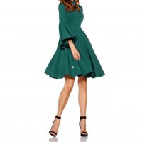 Зелена силно клоширана рокля марка Lemoniade - L, снимка 1 - Рокли - 23773324