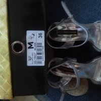 Сребристи сандали + чанта(тип клъч), снимка 6 - Сандали - 25406970