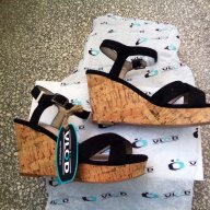 Дамски обувки / летни сандали VLOD, оригинал, платформа, нови, с кутия, черни с беж, снимка 1 - Сандали - 18443345