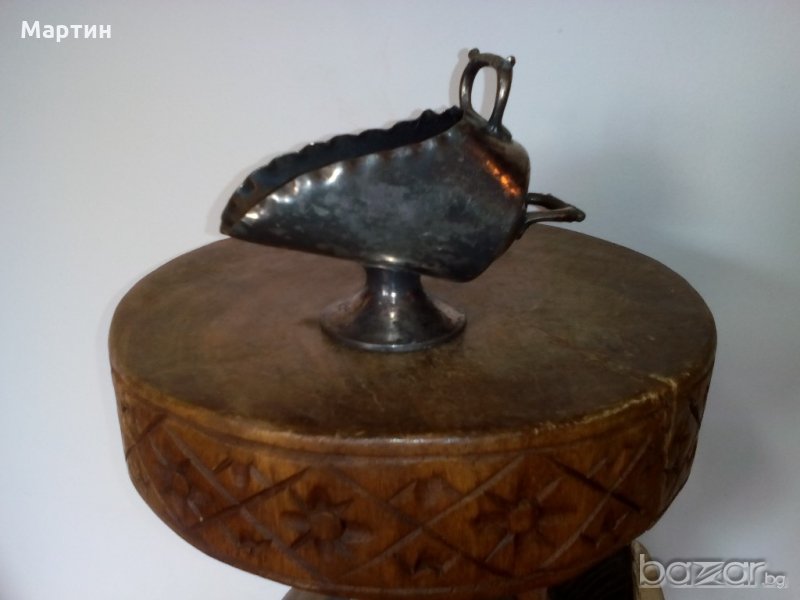 Посребрен масивен  стар - Съд ( 777898) , снимка 1