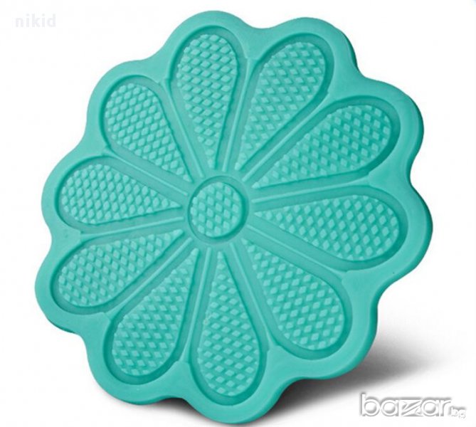 силиконова форма отливка дантела цвете молд за украса декорация фондан торта мъфин, снимка 1
