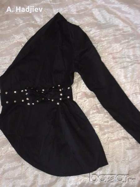 Черно сако с един ръкав, снимка 1
