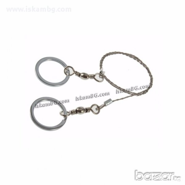Стоманено въже трион с халки - код 1173, снимка 1
