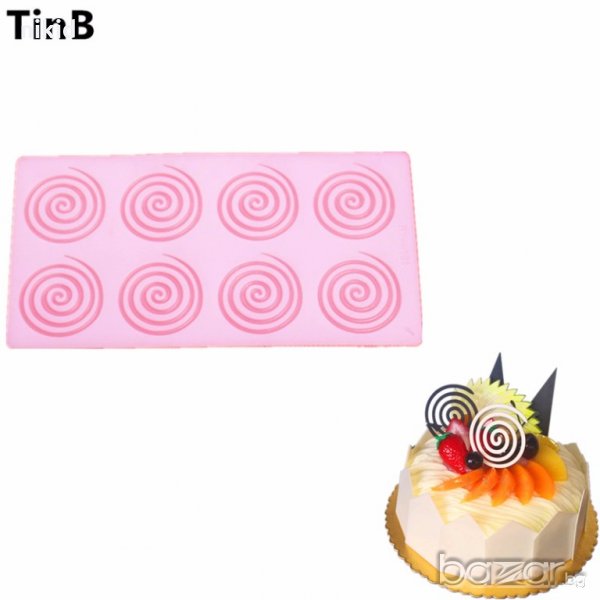 завъртулки за забучване силиконова форма молд за украса декорация торта фондан шоколад сладки и др, снимка 1