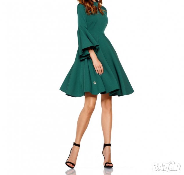 Зелена силно клоширана рокля марка Lemoniade - L, снимка 1
