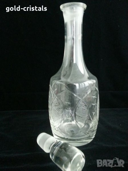 Ретро гравирани чаши и  гарафа  , снимка 1