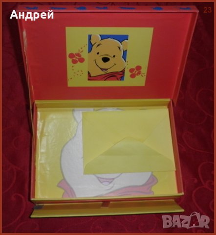 Мечо Пух - детска картонена кутия, двуетажна, снимка 2 - Ученически пособия, канцеларски материали - 23166890