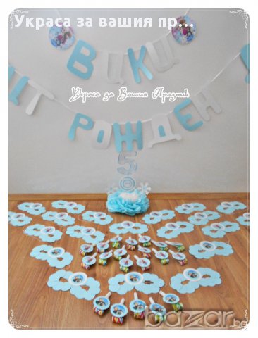 украса и аксесаори с елза и Анна за детски рожден ден, снимка 7 - Други - 15234679