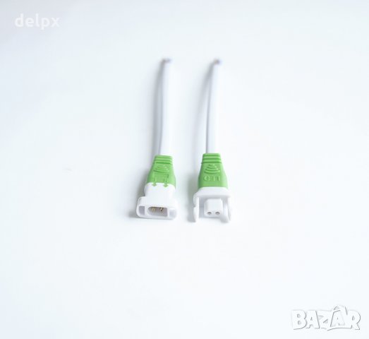 Захранващ кабел за LED осветление, комплект мъжки+женски/2×2 извода 0,3m, снимка 1 - Кабели - 23282114