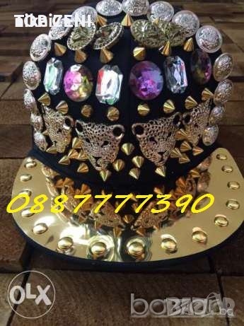 -40%Рапърска УНИСЕКС шапка с ОРИГИНАЛНИ значки/шипове и капси бъди ХИП ХОП!!!19,88лв , снимка 3 - Шапки - 25133723