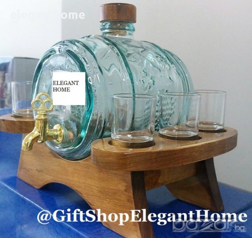 Стъклена бъчва 2 литра