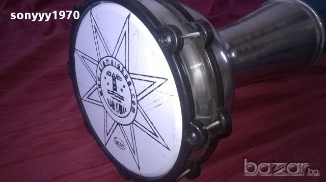 ГОЛЯМА ОРИГИНАЛНА НОВА тарамбука 40Х25см-алуминиева-от сирия, снимка 5 - Ударни инструменти - 16683742