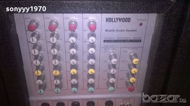 hollywood amplifier/mixer+тонколони-внос англия, снимка 10 - Ресийвъри, усилватели, смесителни пултове - 19601988