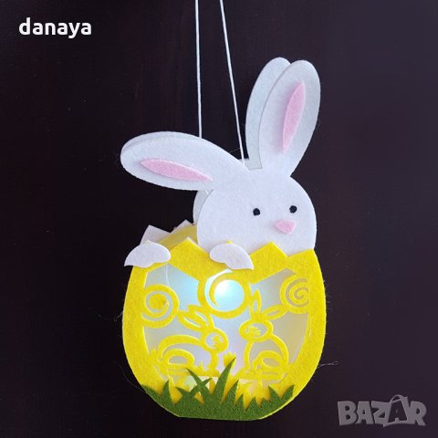 Светещо великденско зайче украса за Великден, снимка 5 - Декорация за дома - 24762085
