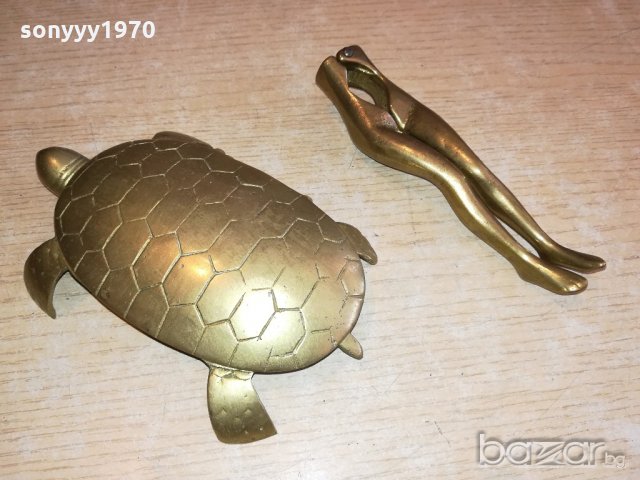 АНТИКА-ретро колекция-мед/месинг-костенурка , снимка 4 - Колекции - 21367993