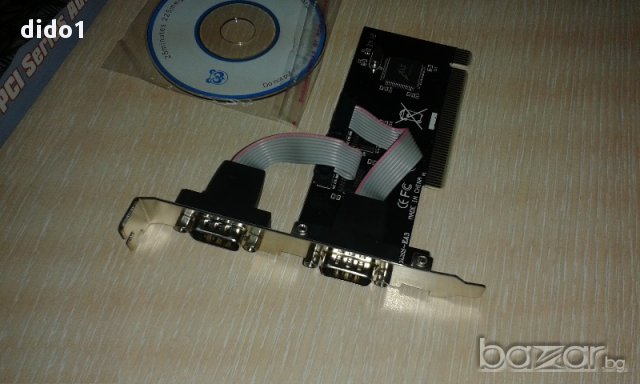 Ком порт Com port PCI карта, снимка 2 - Мрежови адаптери - 11132899
