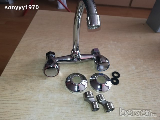 нов смесител за мивка с извит чучур, снимка 6 - Смесители - 20853917