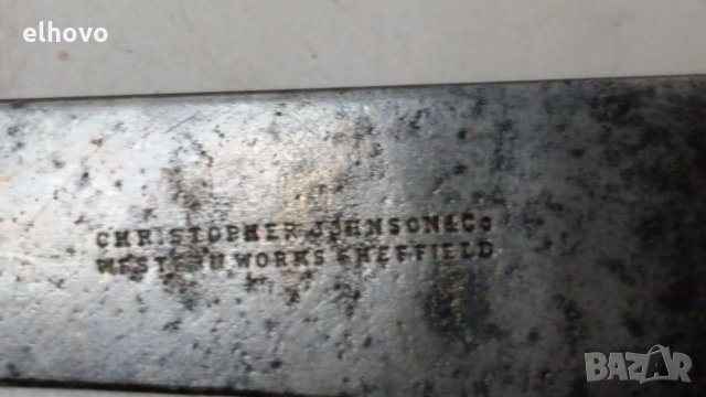 Нож с кокалена дръжка-christopher johnson western works sheffield, снимка 2 - Антикварни и старинни предмети - 26148342