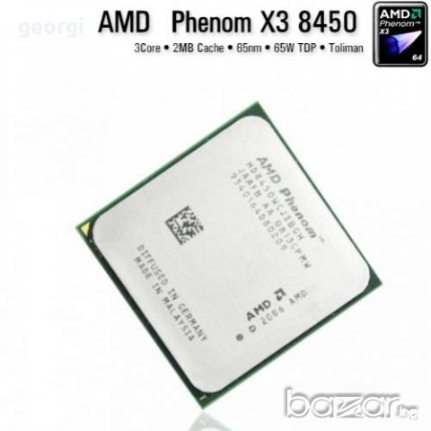 десктоп двуядрен процесор cpu amd64 x 2 4200+, phenom x3 8450 socket am2, снимка 2 - Процесори - 16376980