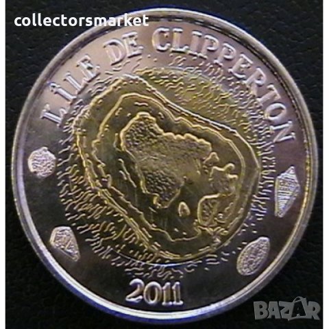 500 франка 2011, Клипертон, снимка 2 - Нумизматика и бонистика - 22739619