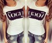 НОВО! Дамски тениски с VOGUE ВОУГ принт! Бъди различна, поръчай модел с твоя снимкa!, снимка 2