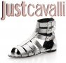 ПРОМО 🍊 JUST CAVALLI № 37 🍊 Дамски кожени сандали в сребристо SILVER GLADIATOR нови с кутия, снимка 5