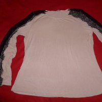 Л/ХЛ Красива блуза с дантела, снимка 2 - Блузи с дълъг ръкав и пуловери - 22502026