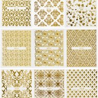 3D 20 листа златни ваденки стикери лепенки  слайдери за нокти маникюр декорация орнаменти, снимка 6 - Други - 22130491