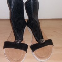 черни сандали с цип, снимка 4 - Сандали - 21969696