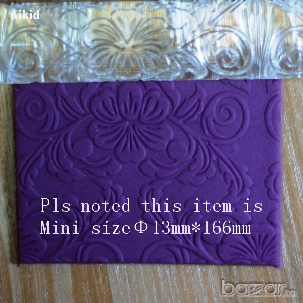 цвете Прозрачна релефна текстурна точилка за фондан украса торта сладки, снимка 1