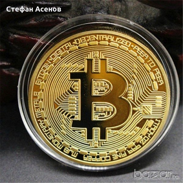 Bitcoin монета - позлатена колекционерска Биткоин, снимка 1