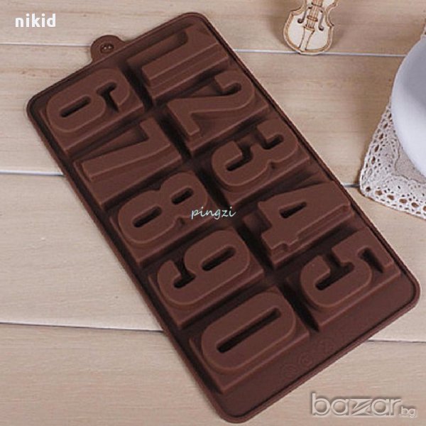 силиконов молд форма големи цифри числа за шоколад торта фондан тесто  и др., снимка 1