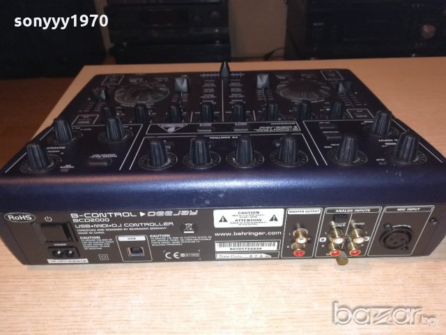 behriner bcd2000 b-control deejay-usb midi dj controller from uk, снимка 16 - Ресийвъри, усилватели, смесителни пултове - 20284389